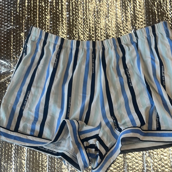 yoyspun Pants - Striped Blue and White Women's Shorts